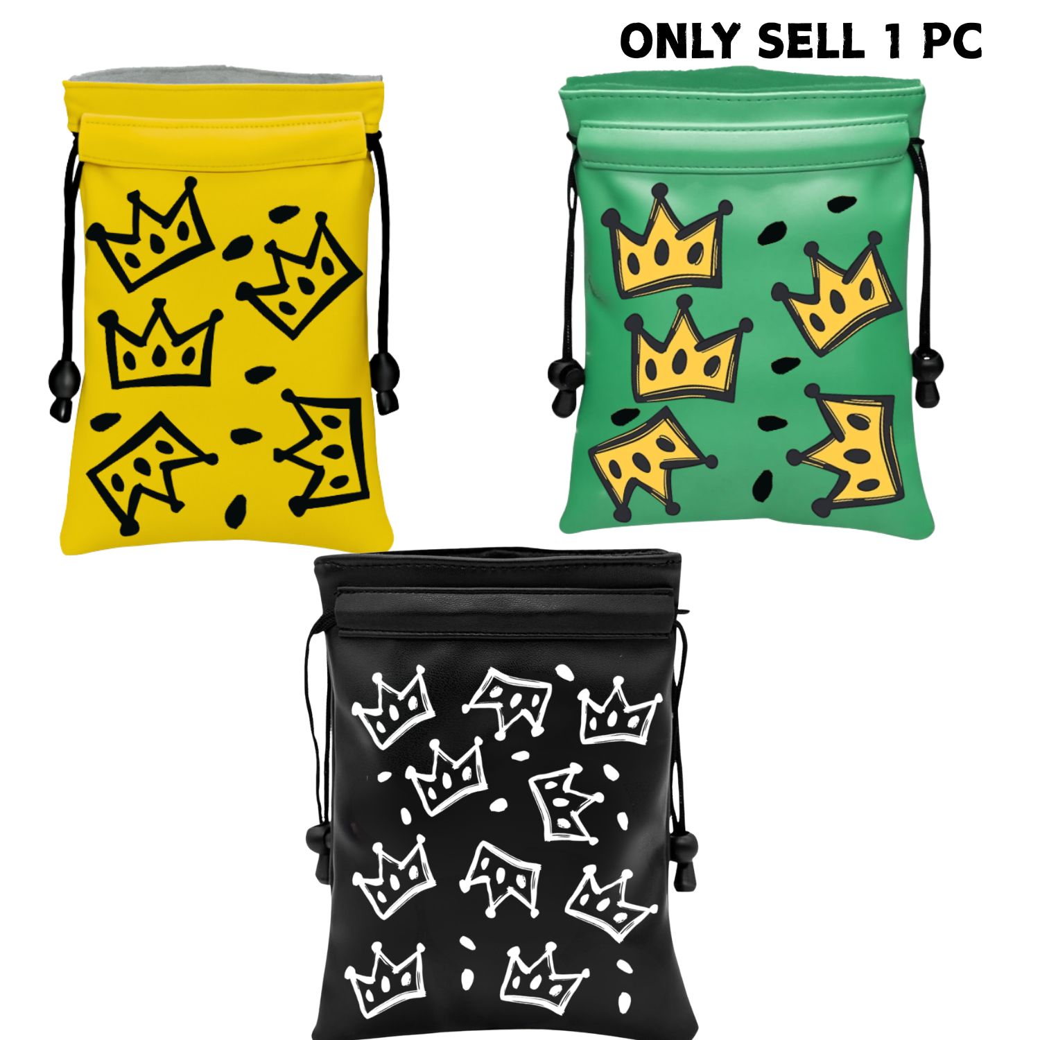 Golf Equipment Holder - Crown Golf Wertsachen-Tasche, Lustige Golf-Wertsachen-Beutel mit