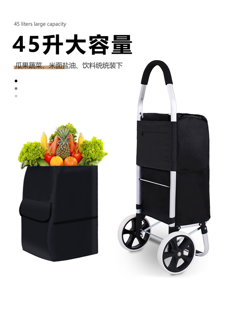 Pull Cart Fold - Kletter-Einkaufswagen, kleiner Zugwagen, zusammenklappbarer tragbarer leichter
