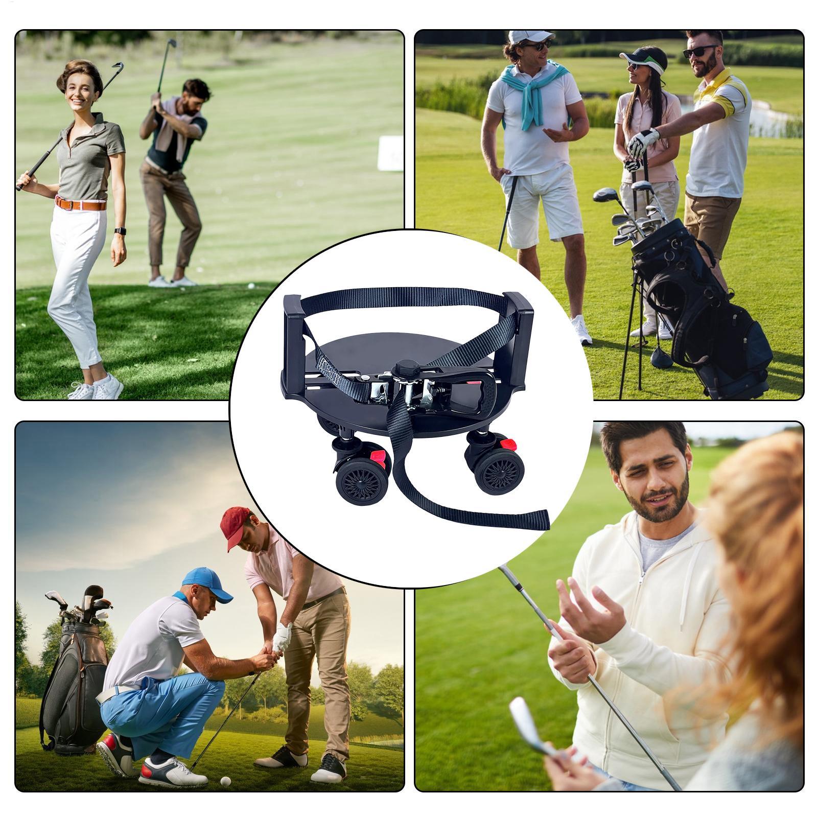 Golf Equipment Holder - Golfbag-Rollständer mit 360-Grad-Drehrad und Bremse –