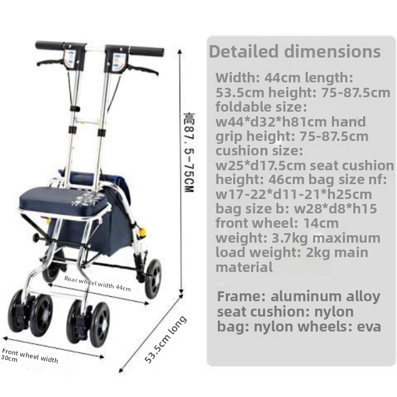 Faltbarer Rollator mit Sitz, Z – Pull Cart Fold Bewertung und Preis