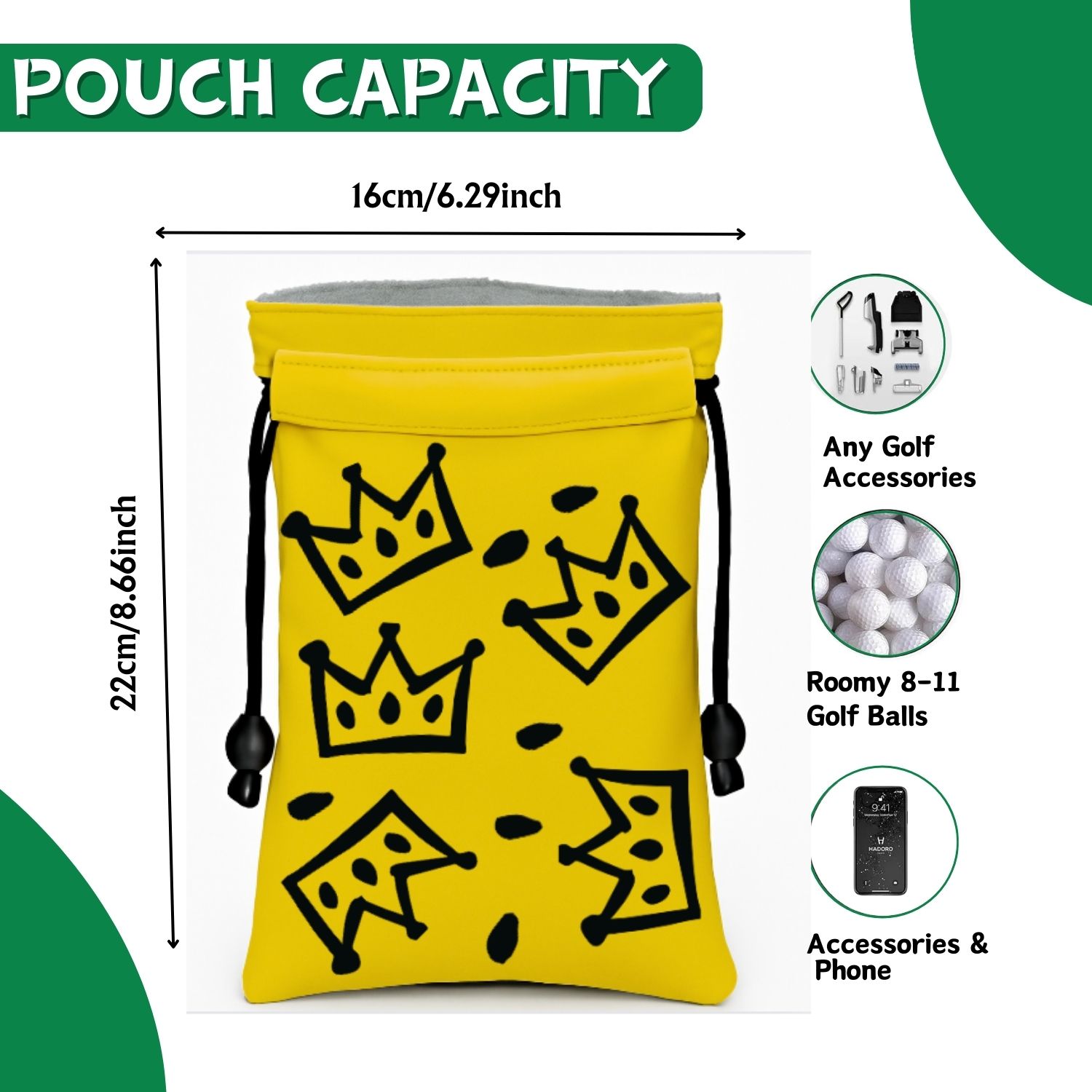 Crown Golf Wertsachen-Tasche,  – Golf Equipment Holder Bewertung und Preis
